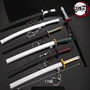 Katana japonais Demon Slayer de 15 cm en alliage, <span class=keywords><strong>sabre</strong></span> de samouraï, jouet, porte-clés épée Demon Slayer - Product Image 6