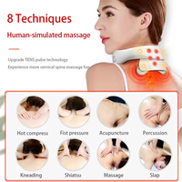Meilleur Vendeur 2025 Masseur Intelligent avec Compression Chauffante, Appareil de Massage Cervical Électrique EMS en Forme de U pour le Cou et les Épaules, Machine de Santé