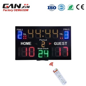 Marcador de Cornhole y <span class=keywords><strong>Baloncesto</strong></span> para Exteriores Portátil de Sobremesa Digital Electrónico LED con Control Remoto Inalámbrico y Reloj de Posesión de 24 Segundos - Product Image 1