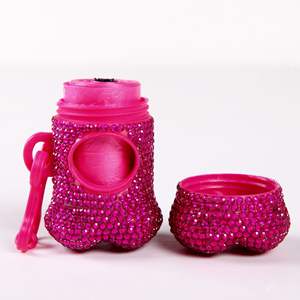 뼈 모양 개 똥 가방 디스펜서 블링 다이아몬드 쓰레기 가방 디스펜서 화장실 가방 - Product Image 3