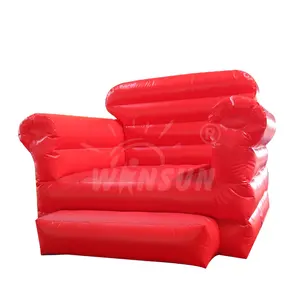 옥외 야영을 위한 상업적인 팽창식 빨간 소파 빨간 팽창식 소파 의자 팽창식 소파 차