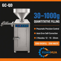 Machine à saucisses pneumatique quantitative en acier inoxydable XUANHUA GC-QD 500 kg/h avec connecteur automatique pour viande, porc et salami (usage commercial)