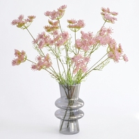 Tige de fleur artificielle en dentelle rose, branche florale en soie, décoration nordique pour mariage, maison et table