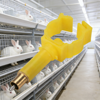 Nouvelle Abreuvoir Automatique en Plastique et Cuivre avec Bec Verseur pour Lapins - Compatible Rex, Montage sur Cage, Économie d'Eau, Écologique