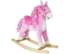 ICTI audit Nouvelle couleur rose CHAUD en peluche <span class=keywords><strong>cheval</strong></span> <span class=keywords><strong>à</strong></span> <span class=keywords><strong>bascule</strong></span> FL090-P-W avec roues - Product Image 6
