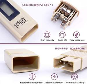 Medidor de Calidad del Agua TDS 3 en Oferta, Precio de Fábrica, Lector de Temperatura TDS PPM con Sonda TDS - Product Image 5