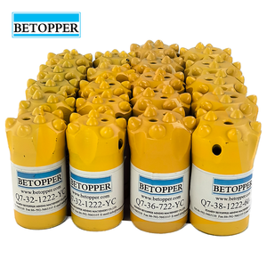 Drill <strong>Bit</strong> Tapered Rock Drilling Tools <strong>Button</strong> <strong>Bit</strong> 34mm 36mm 38mm For H22 Hex Tapered Rod - Product Image 1