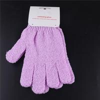 WELLFLYER PM-297 gants de bain ménagers quotidiens gants exfoliants en nylon à cinq doigts pour la douche exfoliant pour la peau