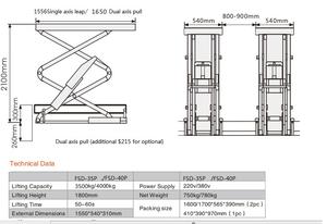 Mini-élévateur hydraulique encastré Obec OBC-HS3500, 3,5 tonnes, à un vérin, type ciseaux fixe, avec une durée de vie de 10 ans pour les travaux de <span class=keywords><strong>garage</strong></span> - Product Image 6