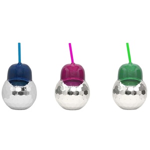 Vaso de Fiesta Reutilizable de 20 oz con Pajita, Personalizado, Hermoso, Colorido, con Diseño de Gorra de Béisbol <span class=keywords><strong>Disco</strong></span>, Galvanizado - Product Image 5