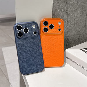 Custodia in Pelle PU Opaca con Motivo Lychee, si Adatta Istantaneamente all'iPhone 16 15 Pro Max, Cover con Ampia Finestra per Telefono Cellulare - Product Image 4