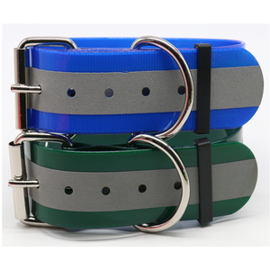 DC003 대형 TPU 코팅 나일론 개 목걸이 솔리드 반사 사냥 애완 동물 핏불 훈련 이탈 플라스틱 제작 - Product Image 4