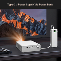 Projecteur DLP Jenovox M5000 Mini avec batterie intégrée, courte focale, intelligent, vidéo 4K HDR, home cinéma portable, camping, entreprise, Proyector