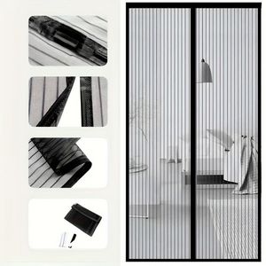 <span class=keywords><strong>Moustiquaire</strong></span> de <span class=keywords><strong>porte</strong></span> en fibre de verre à fermeture automatique, silencieuse et magnétique, en polyester, au design moderne, anti-insectes - Product Image 2