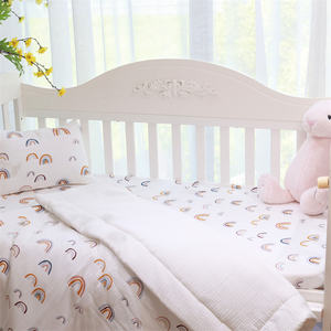 Juego de Ropa de <span class=keywords><strong>Cama</strong></span> para Cuna de Bebé de 5 Estrellas, Sábanas Ajustables Suaves, Cubrecamas, Almohada, Cubrecama Unisex Acogedor para Niños - Product Image 2