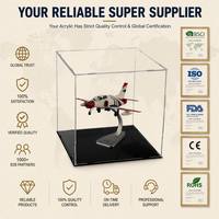 Vitrine d'exposition en acrylique pour maquettes d'avions, boîte de présentation pour avions militaires, solution de protection personnalisée tout-en-un pour modèles en acrylique