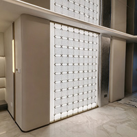 Nouveauté : Carreaux de verre décoratifs géométriques à motif quadrillé, finition miroir, pour murs décoratifs commerciaux