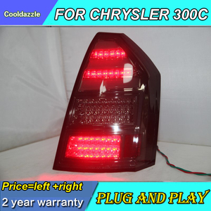 2 pièces de feux arrière à LED pour <span class=keywords><strong>Chrysler</strong></span> 300C, années 2005-2008, noir fumé, avec feux de stationnement + marche arrière + feux de position - Product Image 3