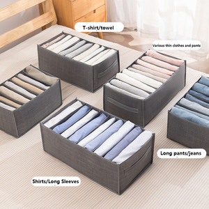 Vuông vải jeans hộp bộ sưu tập nhà không dệt có thể gập lại <span class=keywords><strong>Organizer</strong></span> ngăn vải lưu trữ hộp - Product Image 6