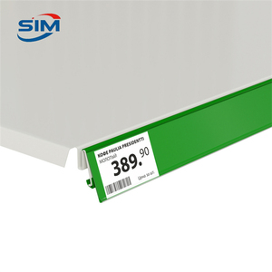 Siêu thị bán lẻ PVC Acrylic nhãn tag dính dữ liệu dải giá chủ kệ cho kho & cửa hàng kệ - Product Image 1