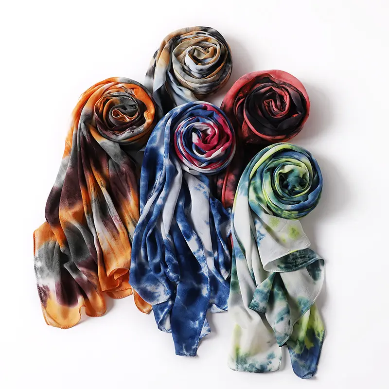 Écharpes Turban en mousseline de soie, châle imprimé de haute qualité, pour femme musulmane, avec motif coloré avec perles, nouveauté tendance 2020