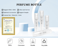 Flacon pulvérisateur en verre transparent écologique rechargeable de 2 ml, 3 ml, 5 ml, imprimé sur mesure, atomiseur de parfum de poche pour échantillons de beauté