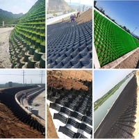 Système de confinement cellulaire en géocell HDPE pour le renforcement de la base routière, la protection des pentes, les murs de soutènement et la stabilisation du gravier