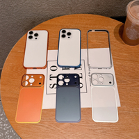 Étui de téléphone avec plaque arrière détachable pour iPhone 16 15 14 13 Pro Max, mise à niveau vers iPhone 17 Pro Max, étui en métal intégral