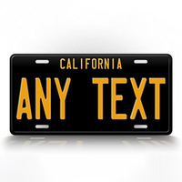 Placa de Matrícula Personalizada Vintage de California con Grabado de Taxi, Placa de Aluminio Negra en Blanco para Automóviles de la UE y EE. UU.