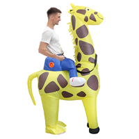 Costume de girafe gonflable pour adulte. Convient pour une taille de 1,5 à 2 m. Parfait pour Noël, le cosplay, les fêtes, les spectacles sur scène et les bals masqués.
