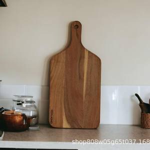 Planche à découper en bois Vesta Homes, rectangulaire, en bois massif, plateau de service pour fromage et pizza, couleur rétro LY1130 - Product Image 3