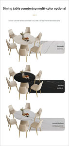 Juego <span class=keywords><strong>de</strong></span> <span class=keywords><strong>Comedor</strong></span> <span class=keywords><strong>de</strong></span> Piedra Sinterizada <span class=keywords><strong>de</strong></span> Estilo Nórdico <span class=keywords><strong>de</strong></span> Lujo, Mesa Redonda y Sillas para Hotel, Airbnb y Apartamentos Pequeños, Novedad 2026 - Product Image 5