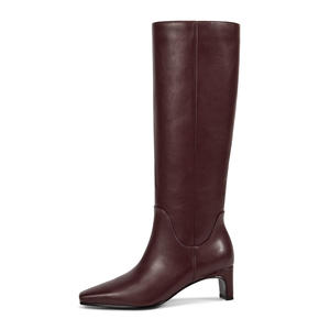 WETKISS 2026 Wholesale <strong>Plus</strong> <strong>Size</strong> 11 Ladies Blade Heel Boots Square Toe PU Knee High Boots <strong>70S</strong> Women Go Go Boots for Wide Calf - Product Image 2