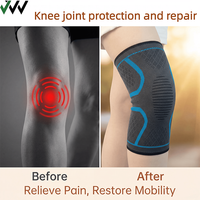 Genouillère de Compression Ajustable et Flexible Personnalisée en Nylon, Coton et Polyester pour le Sport, la Fitness et l'Entraînement en Salle de Sport