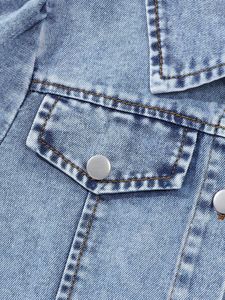 Abito in denim stile principessa con fiocco per ragazze adolescenti, per il commercio transfrontaliero europeo e americano - Product Image 5