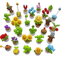Plante en pot en laine crochetée entièrement faite à la main, décoration d'intérieur ; Plante créative Plants Vs Zombies, lance-poissons, plante carnivore