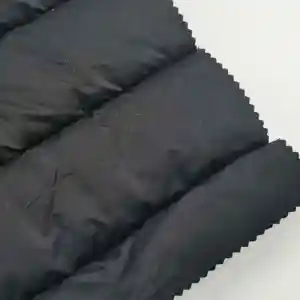 经典颜色黑色7.5厘米线100克棉絮绗缝夹克面料