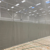 Rideau de séparation rétractable pour terrain de basketball, taille personnalisée, suspendu au plafond, en maille PVC vinyle, système de cloisonnement pour salle de sport