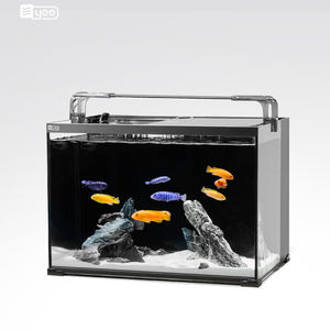 YEE Vente en gros Aquarium personnalisé Réservoir d'aquarium écologique de bureau en verre ultra blanc avec couvercle - Product Image 1