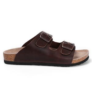 Sandalias de cuero genuino duraderas de alta calidad con plantilla de soporte de arco de corcho Bio para hombres y mujeres - Product Image 5