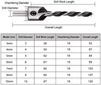 Lot de 23 outils de forage à chanfrein pour le travail du bois 1/4 "forets diamantés à tige hexagonale pour le bois