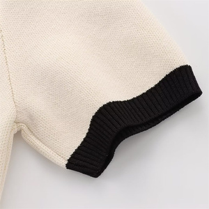 Vêtements pour femmes 2025 été nouveau Style petit parfum Style contraste couleur bouton à manches courtes tricoté <span class=keywords><strong>Cardigan</strong></span> 1822006 - Product Image 6