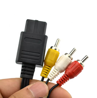 Câble AV 3RCA de 1,8 m, cordon vidéo composite de 6 pieds, compatible avec les accessoires de console de jeu TV Nintendo 64/N64/GameCube/SNES