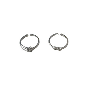 S925 Sterling Silver Star <b>Ring</b> For Women <b>Open</b> Design Everyday Wear Fine Jewelry Platinum Plated Geometric Shape - Product Image 5