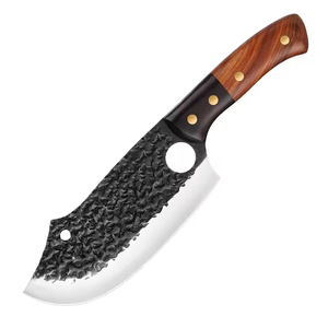 Cuchillo de Chef vikingo hecho a mano, cuchillo serbio de acero al carbono para deshuesar carnicero, cocina forjada, cuchillo de matanza para acampar - Product Image 3