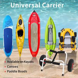 HITU AC9051 <span class=keywords><strong>Kayak</strong></span> chariot <span class=keywords><strong>Kayak</strong></span> avec pneus pneumatiques capacité de 150 LB argent - Product Image 3