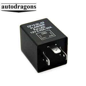 รีเลย์ไฟเลี้ยวแบบ LED 3 ขา รุ่น AUTODRAGONS CF13GL-02 สำหรับรถยนต์และมอเตอร์ไซค์ ไฟเลี้ยว ไฟกระพริบ 3 ขา สีดำ แบบยุโรป - Product Image 2