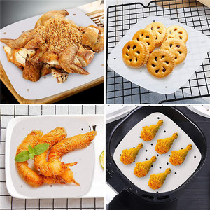 Joinhot Square <b>Silicone</b> Paper 18Cm 20Cm 23Cm Oil Proof <b>Baking</b> Mat For Air Fryer Steamer Cooking - Product Image 2
