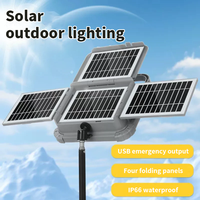 La lampe solaire rechargeable extérieure de camping allume la lampe solaire portative d'USB de secours de camping les lumières menées solaires pour le camping de jardin