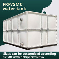 Grand réservoir d'eau en PRV de 100 mètres cubes pour usage commercial, durable et anticorrosion, idéal pour les projets hôteliers et d'appartements